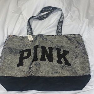 Pink tote bag